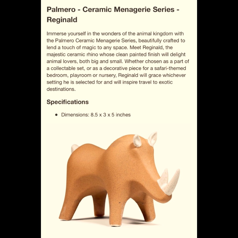 New Reginald Ceramic Piece from the Menagerie Series